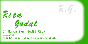 rita godal business card